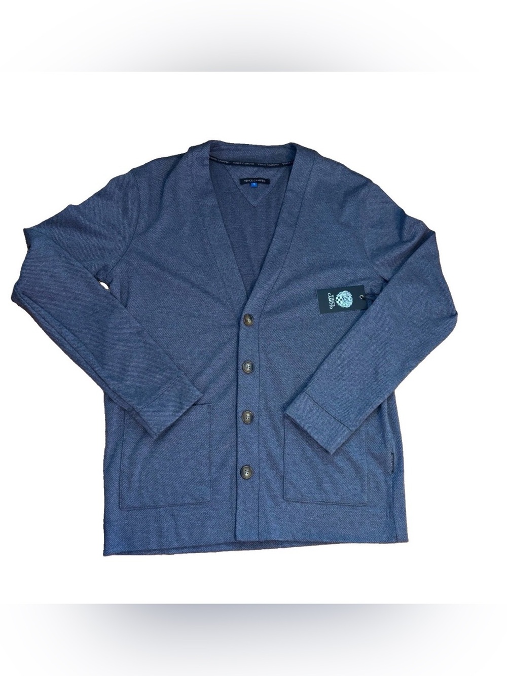 Vince Camuto Navy Button-Front Men's Cardigan
